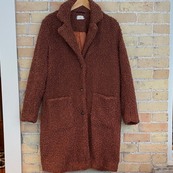 KAFFE Jackets & Blazers - KAFFE Warm Brown Teddy Jacket